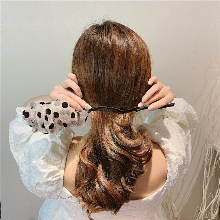 DIY Hair Style Tool Hair Disc Device Female Korean Student Lazy Artifact Wild Polka Lace Dot Headdress