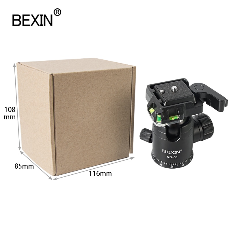 QB36 ball head camera stand photo tripod head 360 rotator panoramic shooting ballhead with quick release clamp for dslr camera