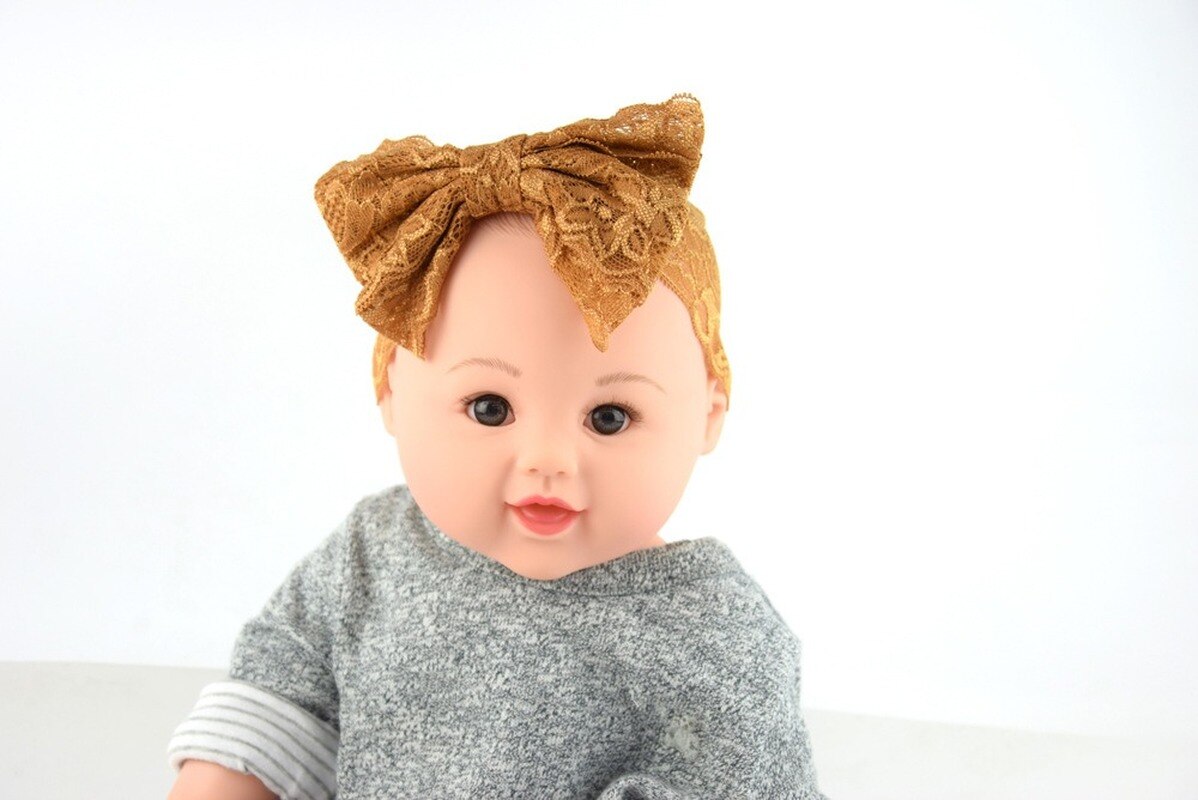 Kinderen Kant Sjaal Grote Vlinder Haarband Baby Hoofdband Hollow Baby Elastische Hoofdtooi Baby Meisje Hoofdbanden Baby Accessoires