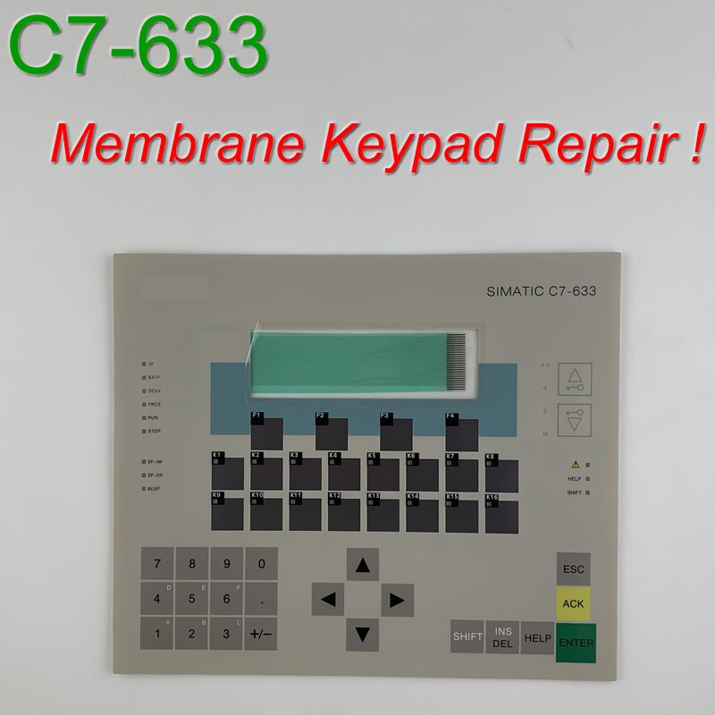 6ES7633-2BF02-0AE3 C7-633 Membraan Toetsenbord voor SIMATIC HMI Panel reparatie ~ doen het zelf, in voorraad Hebben