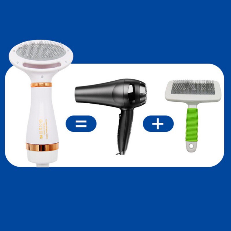 2 w1 przenośna suszarka robić włosów dla zwierząt cicha pielęgnacja zwierząt domowych suszarka robić włosów dmuchawa z szczotka wygładzająca kot grzebień dla psa suszarka robić włosów dla zwierząt grzebień suszarka robić włosów niski poziom hałasu