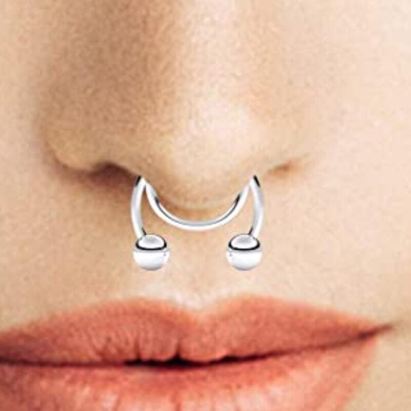 1 pièces anneau de nez pince-nez médical en acier inoxydable offre spéciale Septum Nasal faux nez anneau Piercing bijoux pas cher