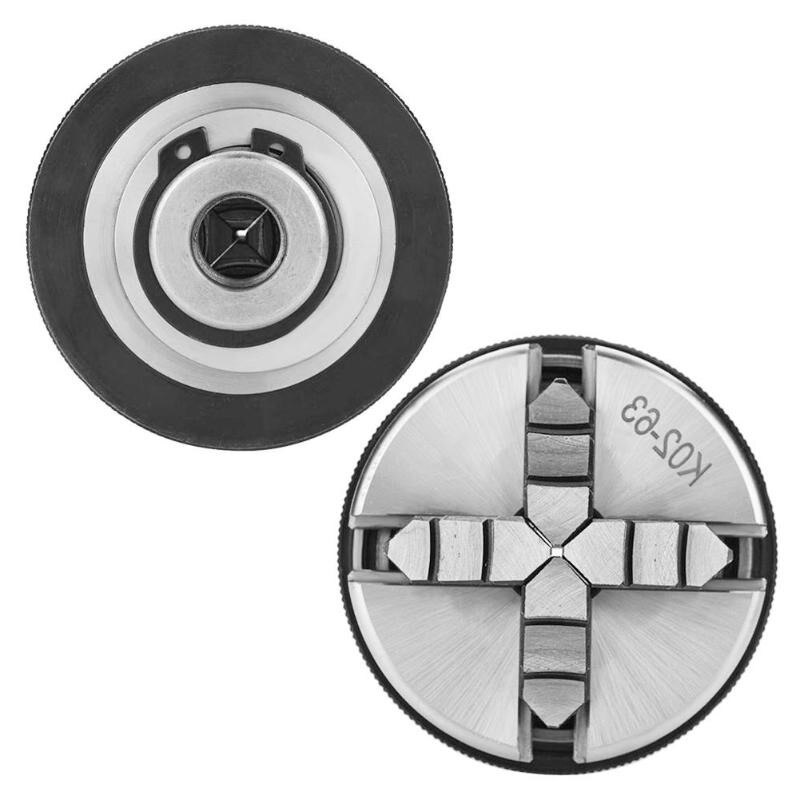 1pc 4-Jaw Metal Lathe Chuck 63mmManual Self-Centering Lathe Chuck for Woodworking