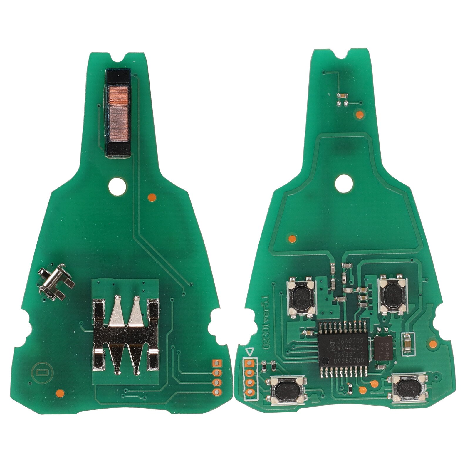 Kutery 4 knoppen afstandsbediening autosleutel printplaat fob 434 mhz  id46 pcf 7946 chip voor saab 9-3 9-5 2003 ltqsaam 433tx
