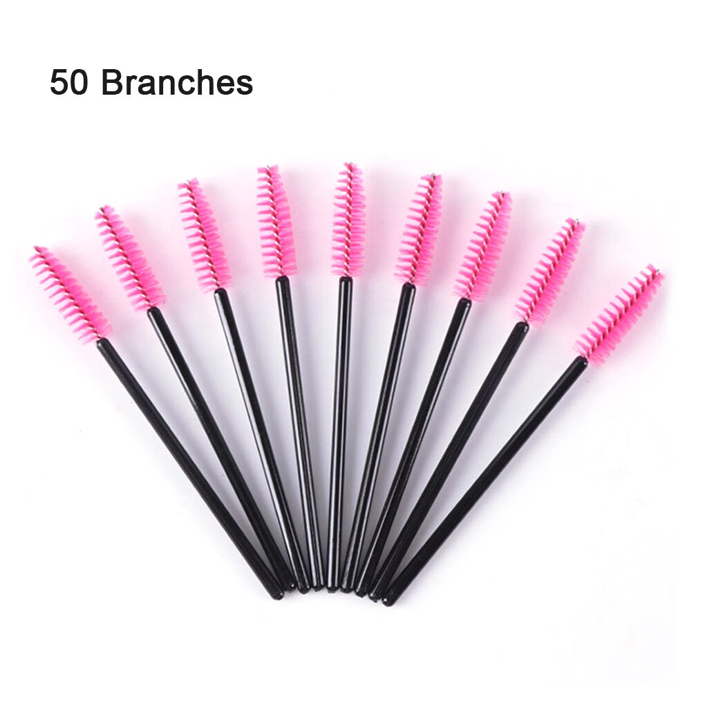 1 PC/10 PCS/50 STUKS Wegwerp Eyelash Mini Brush Mascara Applicator Wand Make-Up Kwasten Ogen Lip Cosmetica borstels: 14(50PCS)