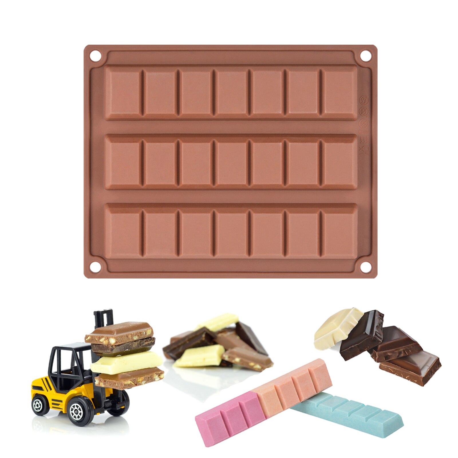 Silikolove chokoladeforme silikone bolcheforme chokolade bolsjer forme silikone chokolade stang silikone støbeforme til vokssmeltninger