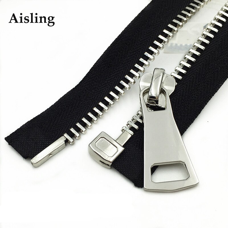70CM Open-End Metal Zippers Eco-friendly Black Large Zipper For Sewing Down Coat Garments Zipper Sewing Accessories Tools D682