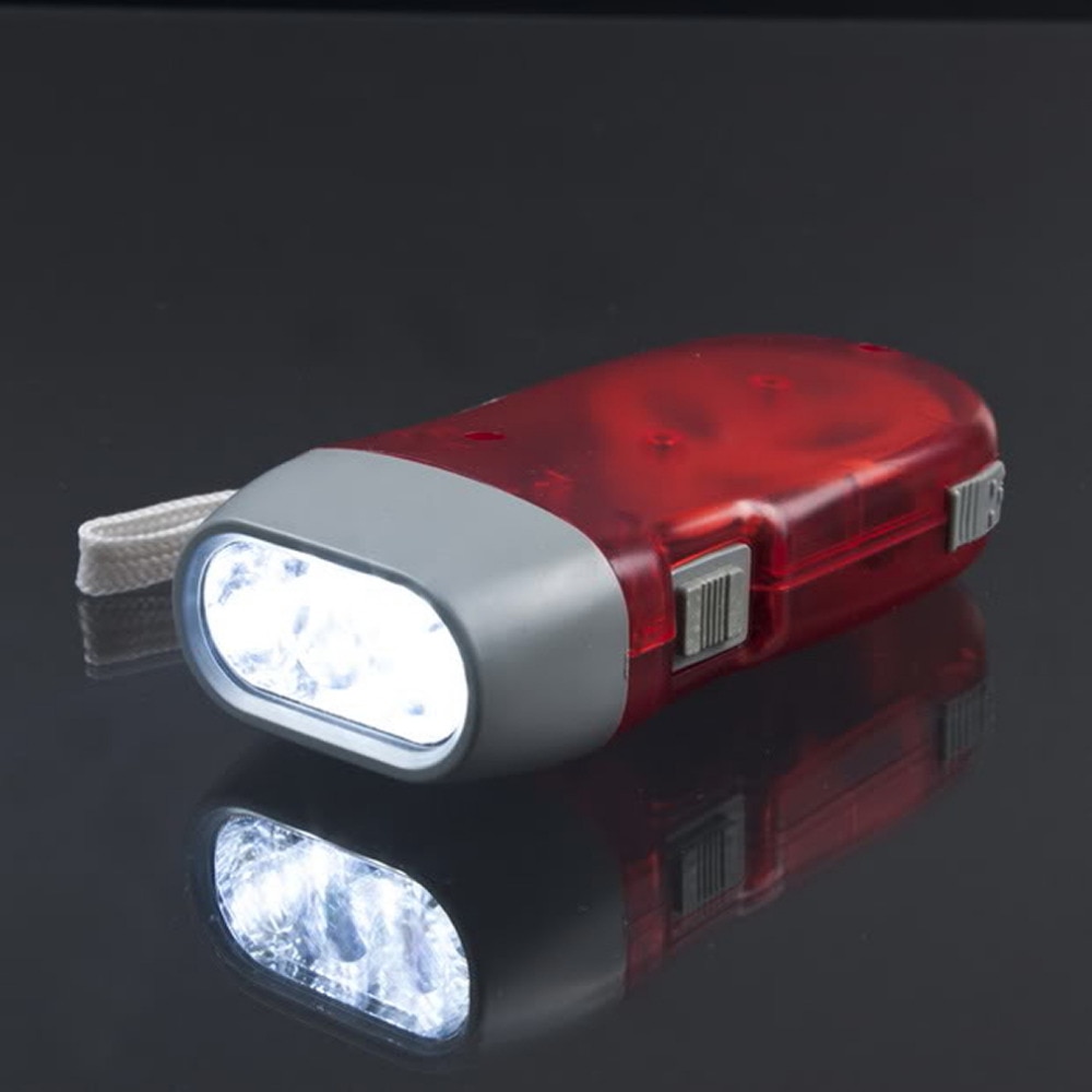 Ficklampa märke ficklampa 3 led handpressande dynamo vev power wind up ficklampa hand tryck vev camping lampa lampor