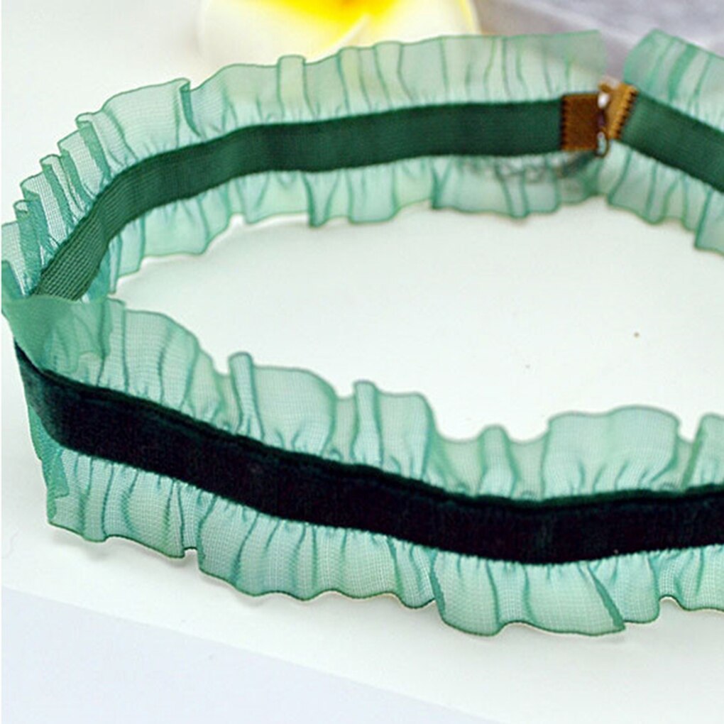 Band spets choker kvinnor tyg halsband flicka vintage legering nyckelben kedja brud bröllop smycken