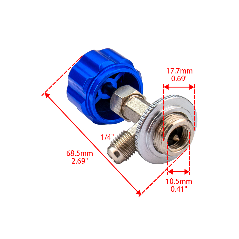 M12 1/4 ''R12 R22 R600a refrigerante puede tocar válvula dispensadora abridor de botellas de Gas