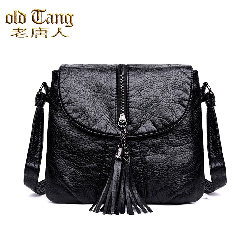 Oude Tang Zachte Pu Lederen Schoudertassen Voor Vrouwen Messenger Bags Crossbody Mode Vrouwen Tas Vrouwelijke Flap bolsa