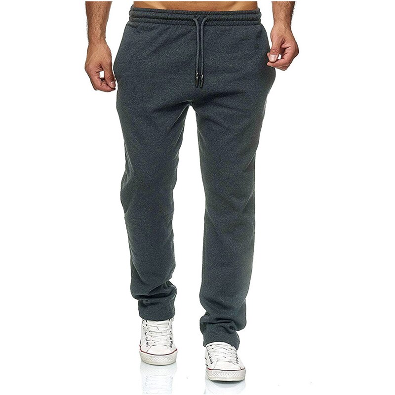 Jogging Katoen Sport Mannen Joggingbroek Lange Track Broek Sport Mannen Rechte Broek Basketbal Run Voetbal Jogging Fitness Broek: A / M