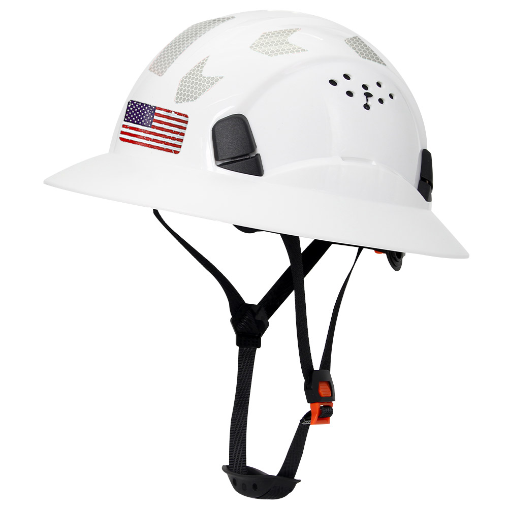 CE Full Brim Safety Helmet with Reflective Sticker Construction Hard Hat Protective Working ANSI Rescue Cap for Engineer: Yellow