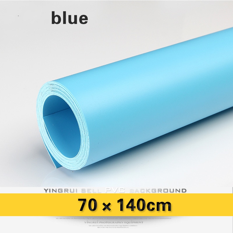 70*140cm/2.3*4.6ft Solid Color Matt Frosted PVC Background Plate Photography Backdrop Background Cloth Waterproof Anti-wrinkle: Blue