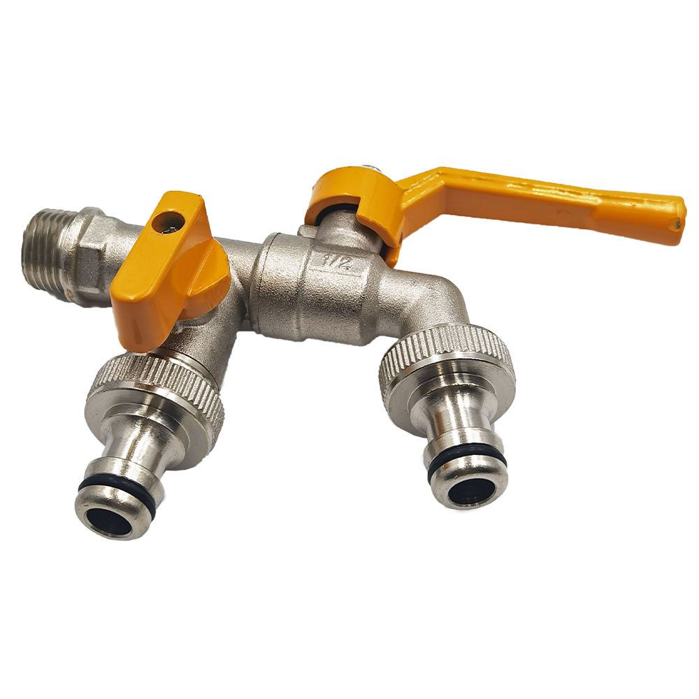 Gartenschlauch Wasserhahn Adapter 1/2'' IBC Wassertank Anschluss 2-Wege 1-Wege Bewässerung Durcheinander Wasserhahn gemeinsam Ersatz passend zu Kugelhahn