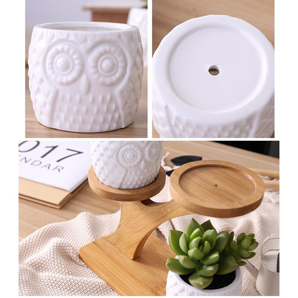 Modern Bamboo Wood Flower Pot Holder Durable Planter Pot Smooth Surface Plant Basket Pot Home Plant Shelf Garden Accessories
