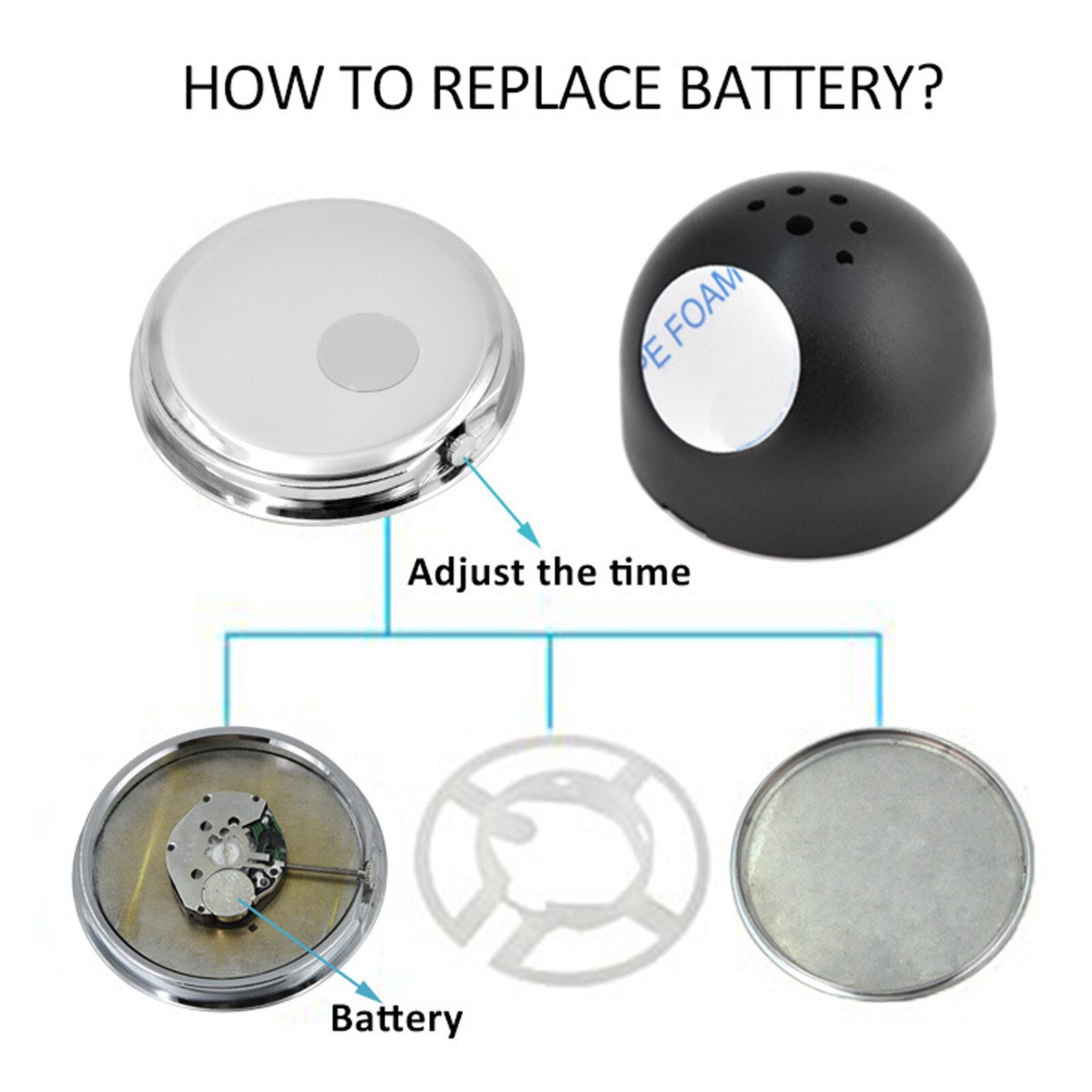 Mini Car Fluorescent Wall Clock Round Light Quartz Clock Universal Pocket Watch Despertador Despertador Digital