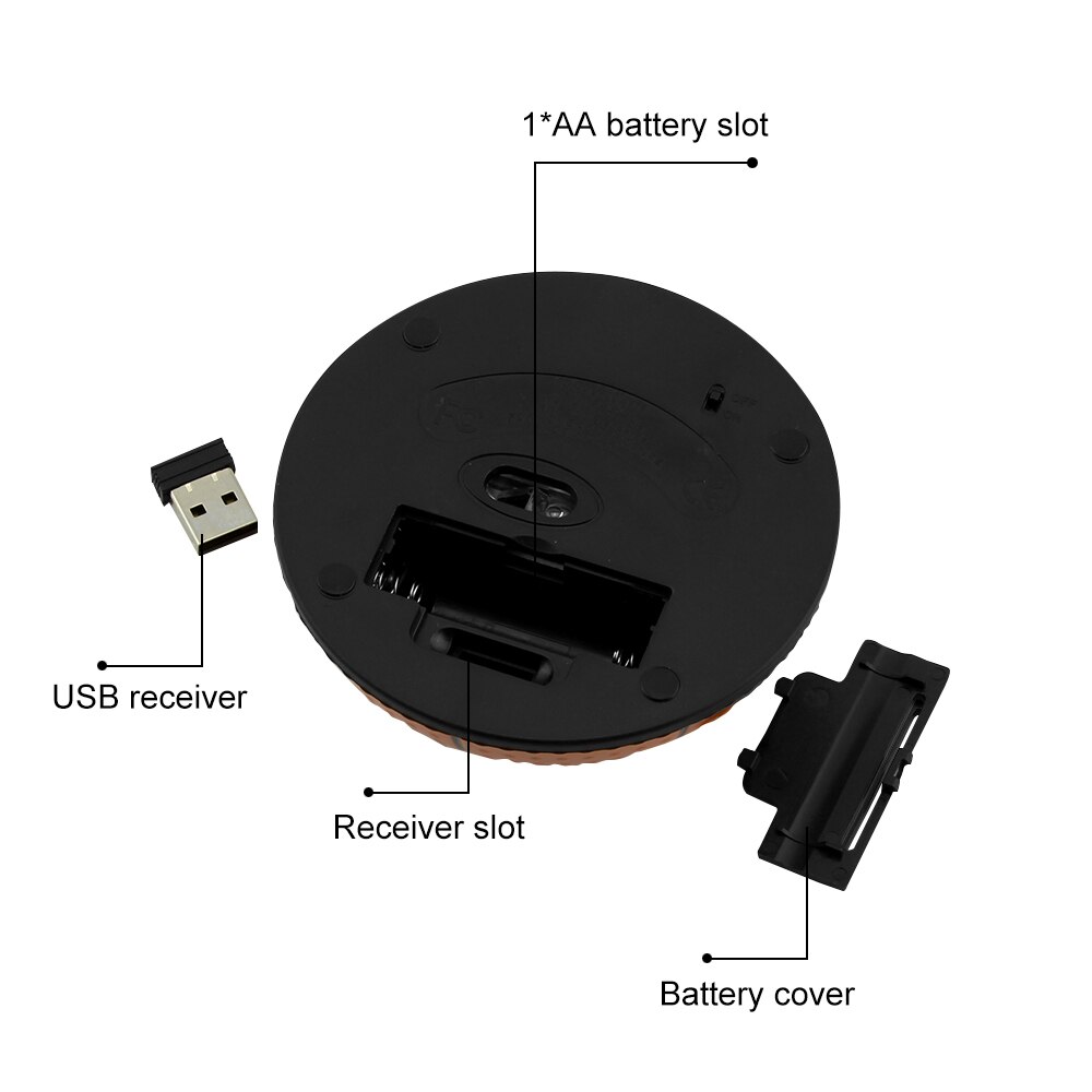 Chyi Draadloze Muis Basketbal Vormige Optische Computer Usb Mause 1600 Dpi Draagbare Mini 3D Muizen Met Muismat Voor Pc laptop