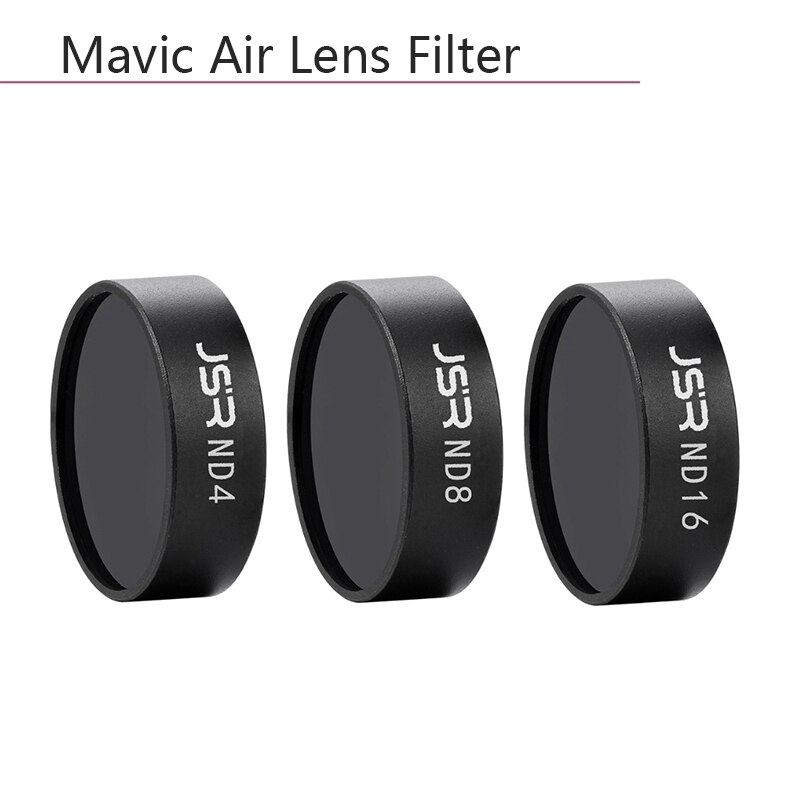 3 In 1 Lens Filter Bundel ND4 ND8 ND16 voor DJI Mavic Air Camera Drone Neutral Density Filter Lens Cover protector Accessoires