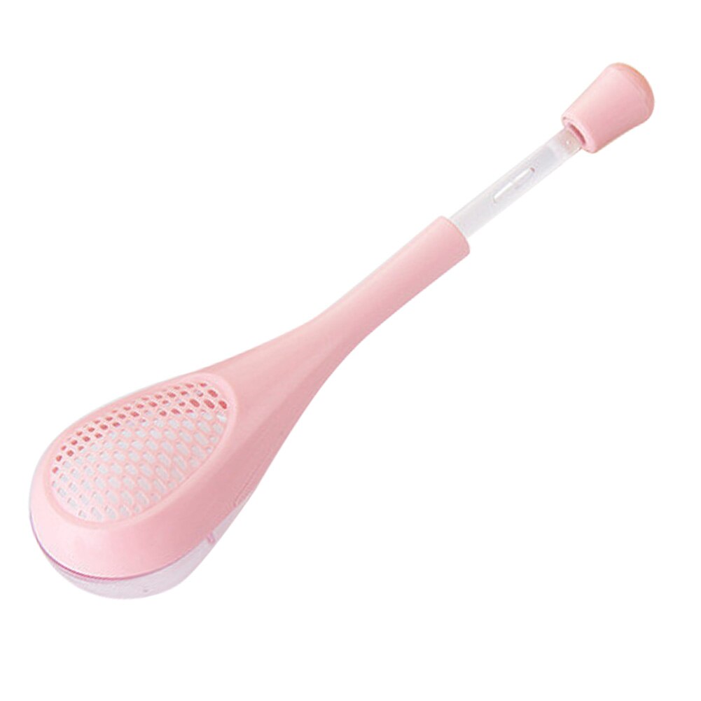 Lang håndtag krydderi scoop plast kryddereske ske peber salt skeer køkken madlavningsredskaber 4*4*18.5cm: Lyserød