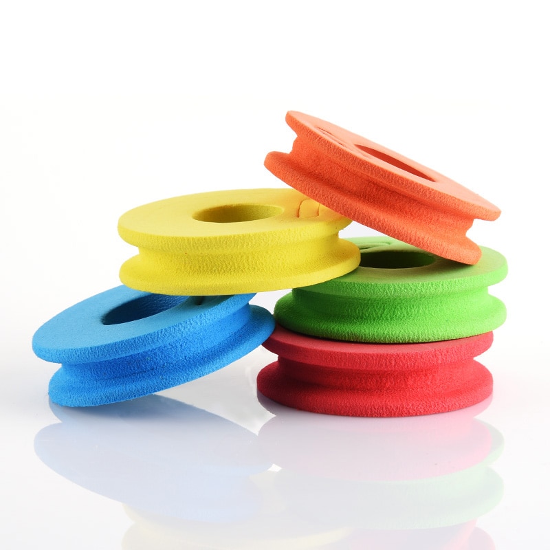 Carretes de línea de espuma para pesca, bobina de cuerda de forma redonda, gancho de espuma, Kits de herramientas de almacenamiento, 10 Uds.