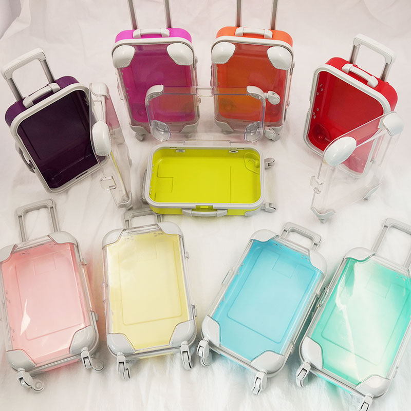 10 pièces faux cils boîte d'emballage rose bagages cils valise vison cils emballage moelleux et bouclé case vide