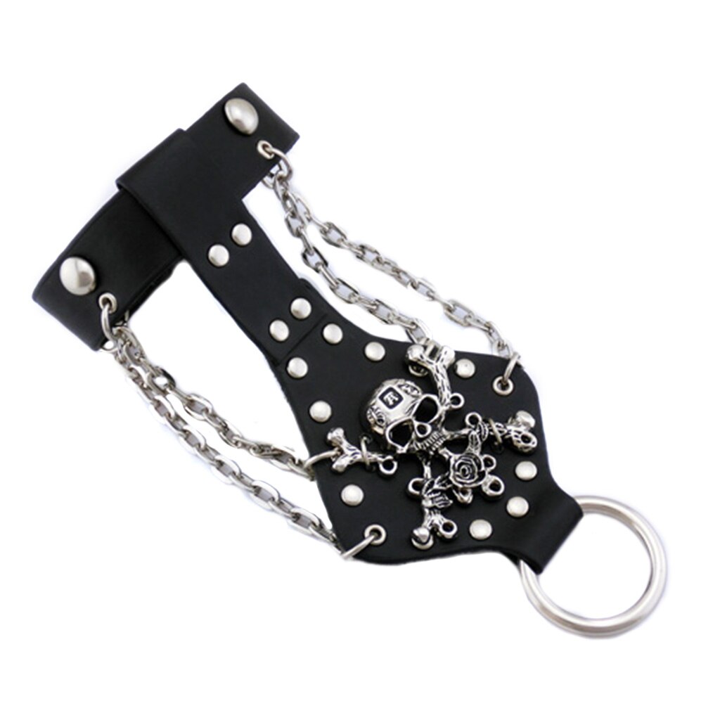 Punk Niet Skelett Armbinde Leder Armreif unisex Kette Armreif einstellen F ashion Schmuck