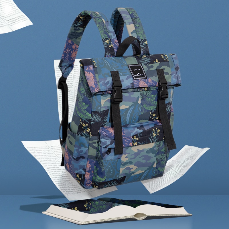 Blue Sea Print 14inch Laptop Backpack Women School Backpack Girl Waterproof College Bag Boy Ravel Bagback Men Original