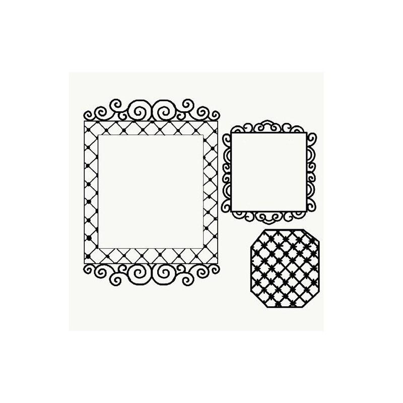 Square Frame Die InLoveArts Dies Cutting Lace Frame Square Metal Cu... – Grandado