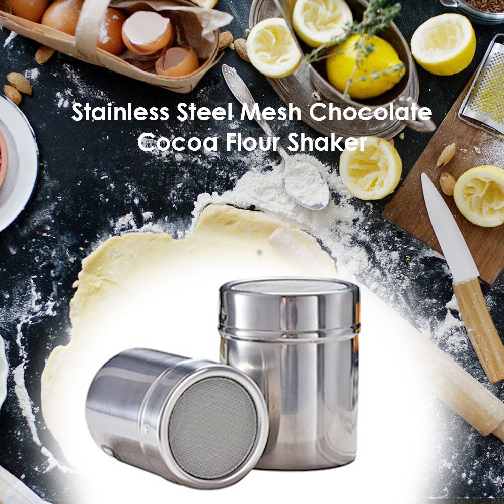 Chocolate Sugar Mesh Can Bottle Multifunction Stainless Steel Practical Seasoning Powder Duster Lot Visual Proof Mesh