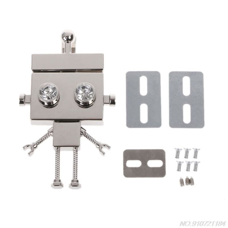Robot Shape Clasp Turn Lock Twist Locks Metal Hardware For DIY Handbag Shoulder Bag Purse D18 20: Silver