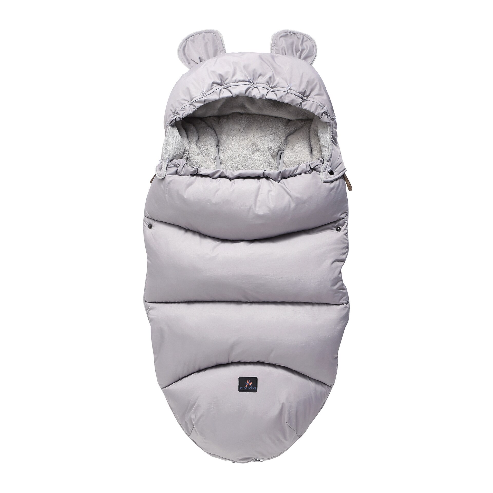 Sacos de dormir calientes de invierno para bebé recién nacido, forro para bebé, envoltura de lana para envolver cochecito, manta para bebé, sacos de dormir: gray no fur