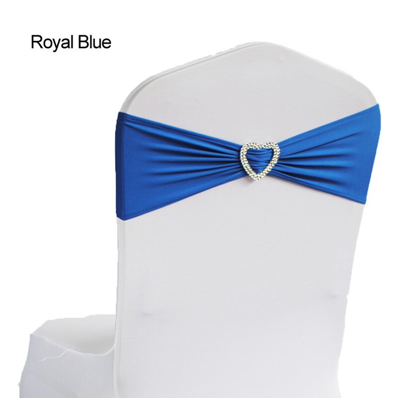 50 stücke Spandex Lycra Hochzeit Stuhl Abdeckung Schärpe Bands Hochzeit Party Geburtstag Stuhl Dekor königlich Blau verrotten Schwarz Weiß Rosa lila: königlich Blau