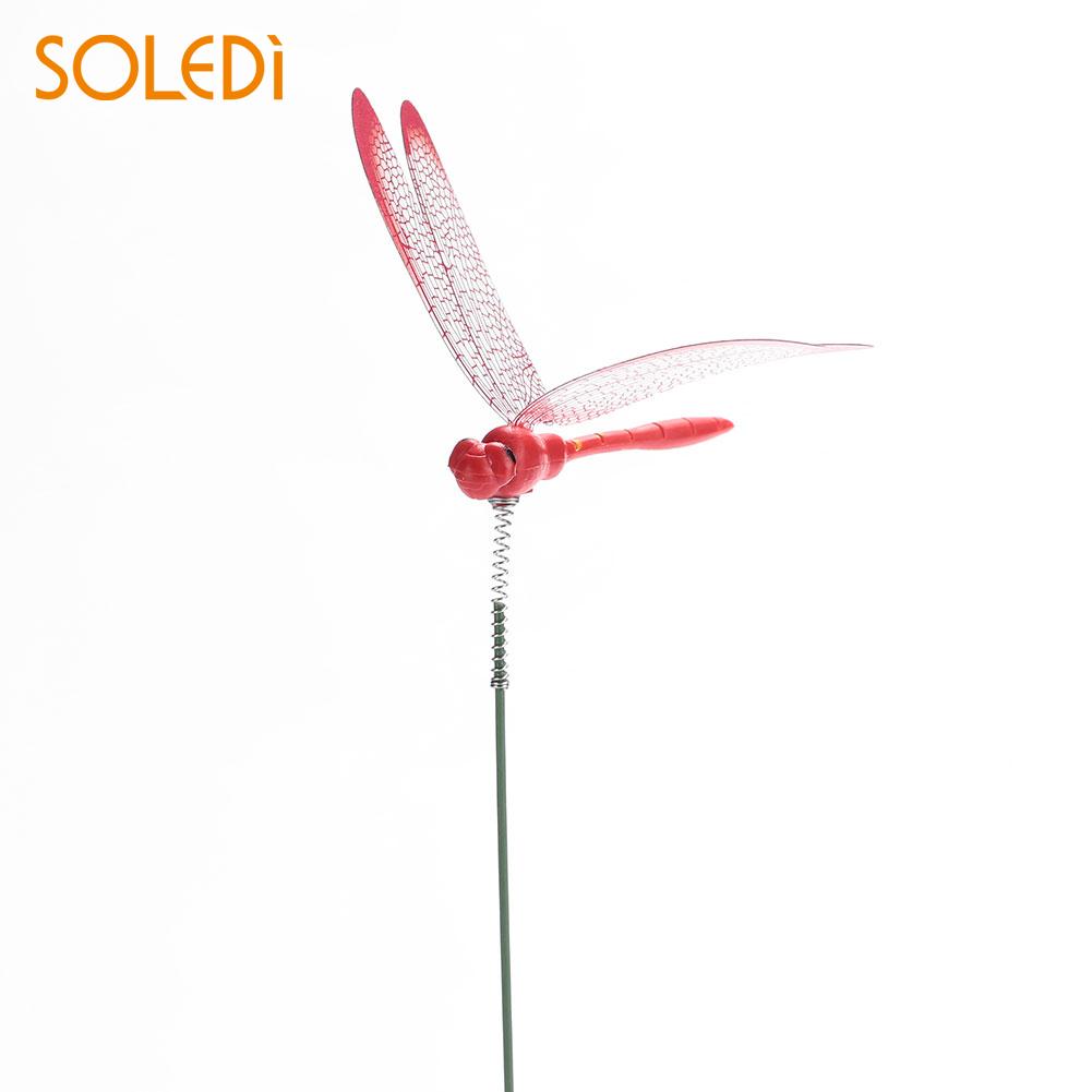 Dragonfly Garden Decor Lifelike Garden Art Garden Ornament 3D Double Lawn Decoration Gardening
