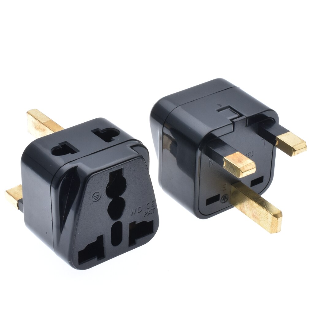 UK Universal Travel Adapter,worldwide Power plug to BS1363-A plug,BS plug to Universal Outlet Socket.: Black