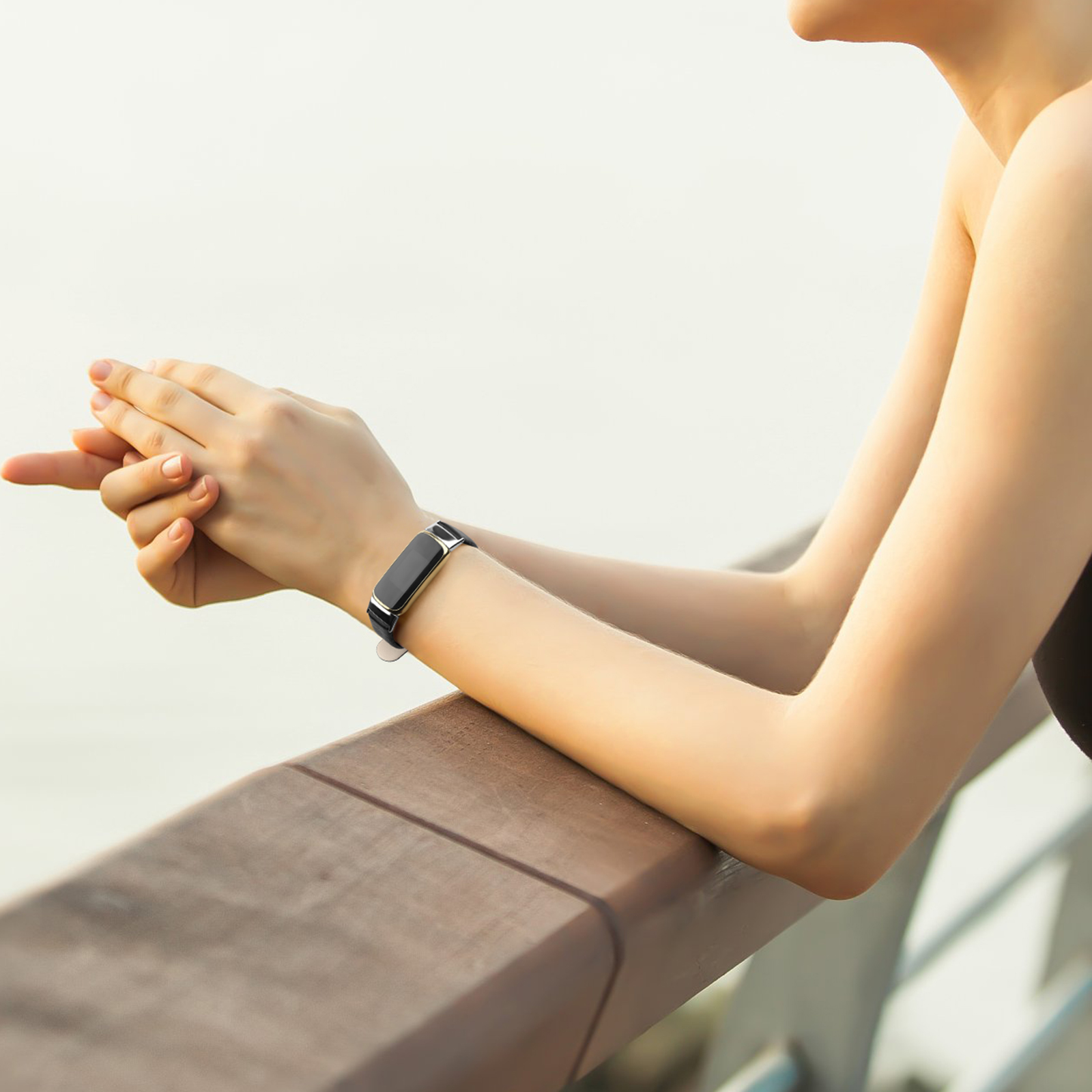 Til fitbit luxe-rem ekte lærrem justerbar klokkereim erstatningsarmbånd til fitbit luxe-armbånd armbånd korrea