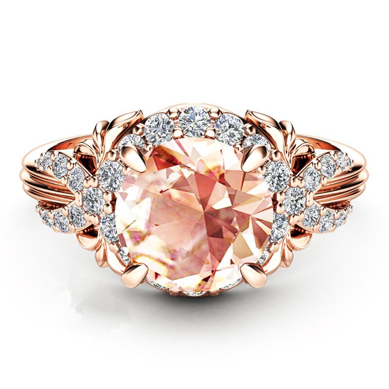 Huitan Fedi Nuziali Disegno di Bowknot con Champagne-Colored CZ ANELLO Speciale Regalo di Nuovo Anno per le donne Regalo di san Valentino Gioielli