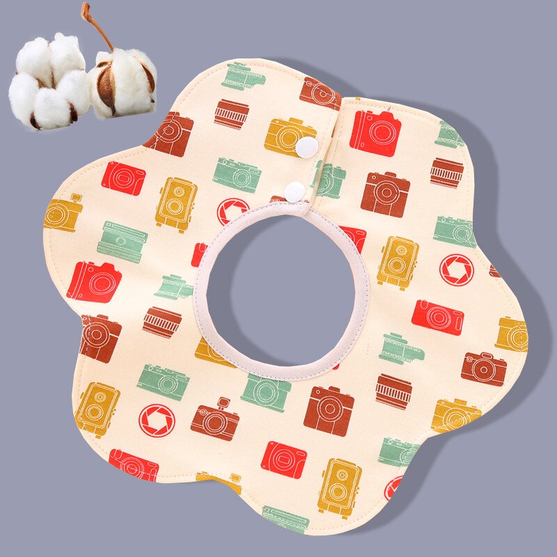 1 Pc Baby Kids feeding Bibs Round Bandana Waterproof Burp Apron Toddler Training Bib Dribble Towel Infant Eating Assistant Scarf: Dark Grey