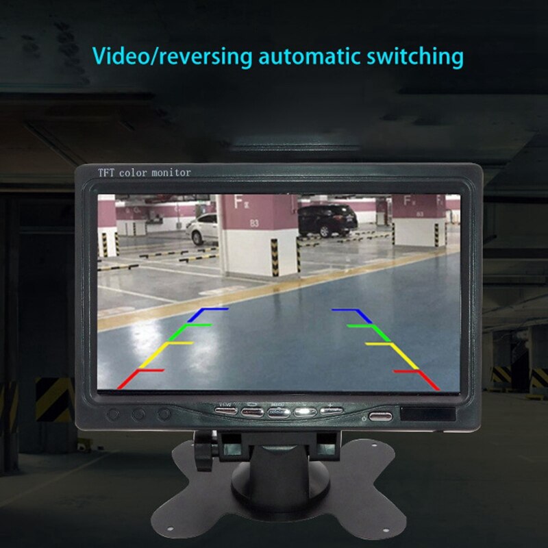 Mini TV 7 Inch HD Monitor 800X480 Portable Car LCD Screens on DVD/CMMB Two Input for Passenger Cars Trucks