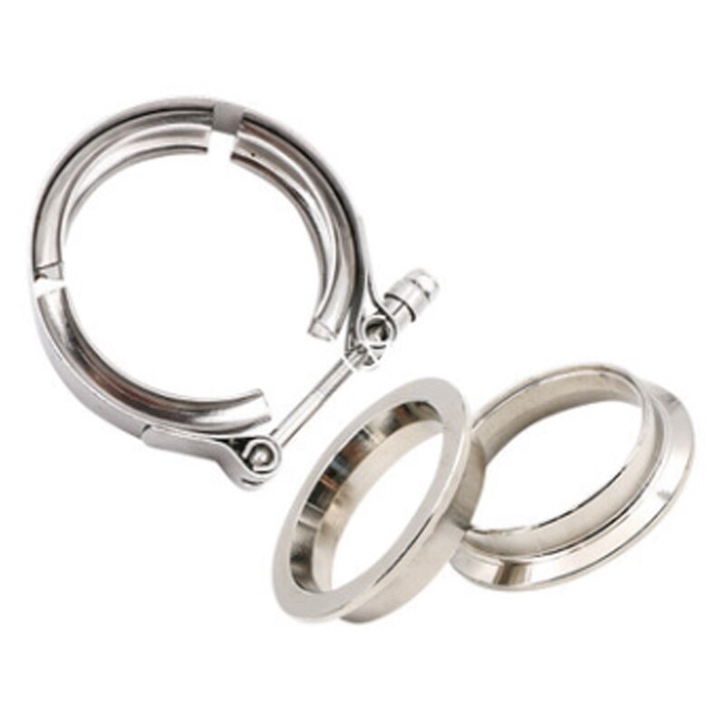 Car Modification Turbocharged Intake Pipe Exhaust Pipe Pipe Clamp Stainless Steel Clamp Iron Flat Flange Kit