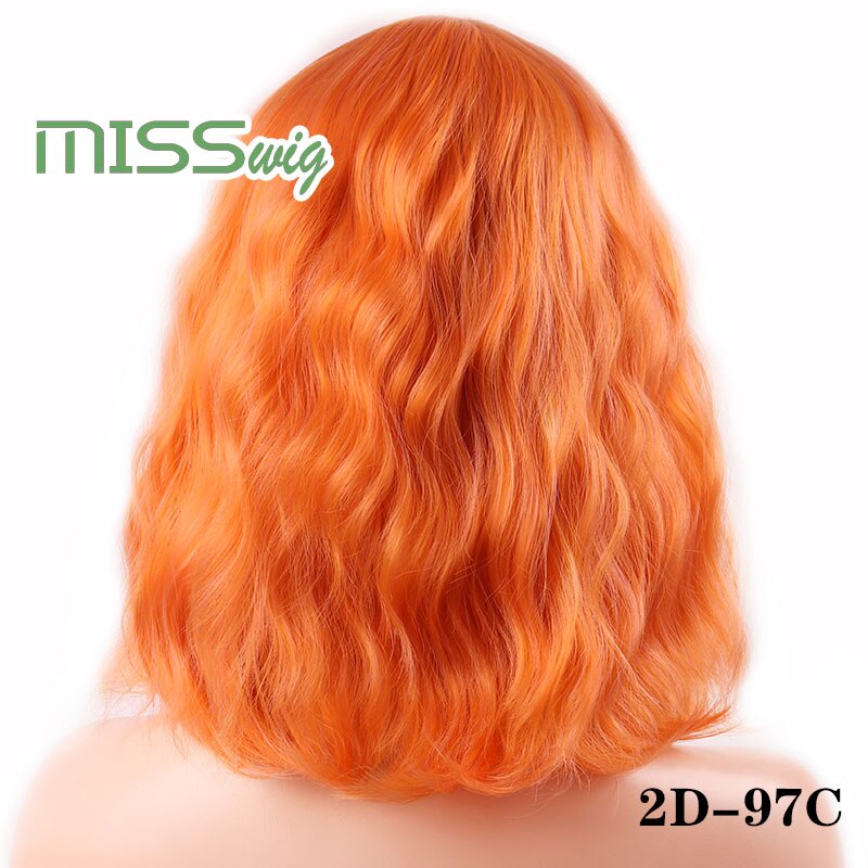 MISS perruque court vague d'eau cheveux synthétiques 16 couleurs disponibles perruque pour femmes fibre résistante à la chaleur quotidien faux cheveux