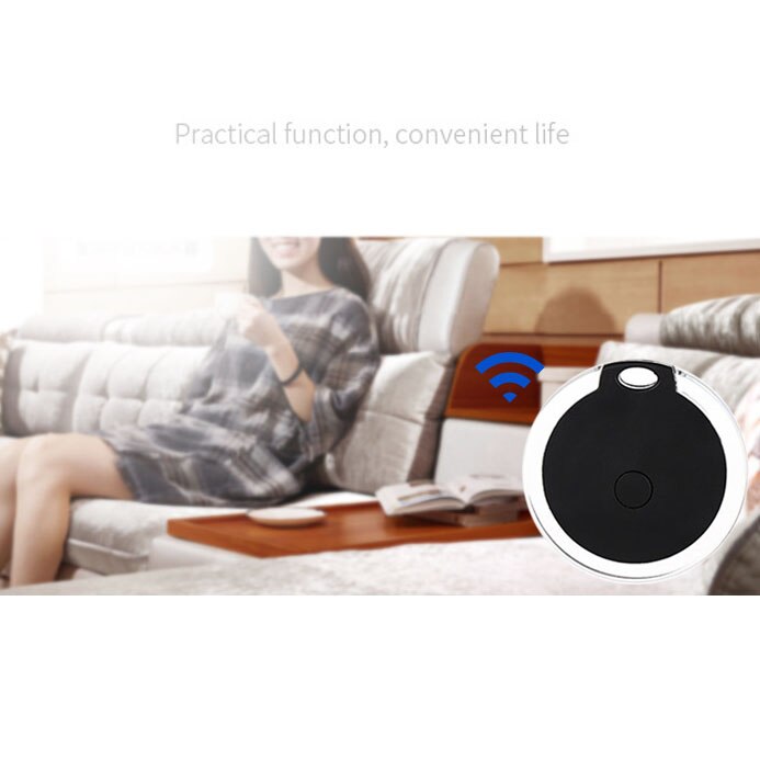 Mini rund nyckelfinnare bluetooth 4.0 smart tracker alarm anti lost tracker selfie controller whistle