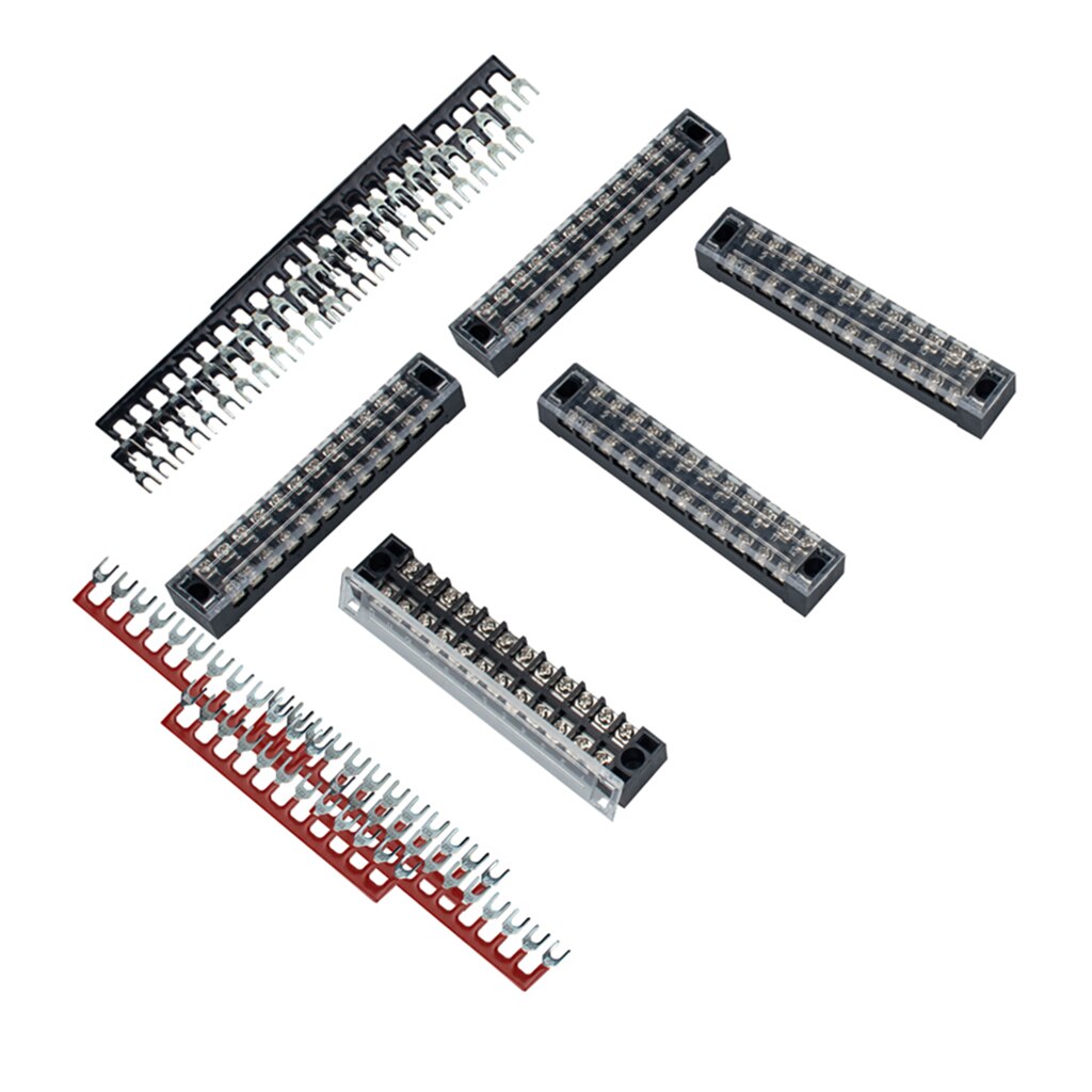 5Pcs Dubbele Rij 12 Posities Overdekte Schroefkroonsteen Strip 600V 15A