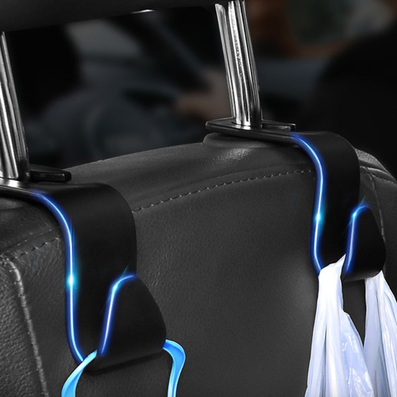 4 Pcs Back Car Seat Headrest Hanger Hidden Hooks for Hanging Storage Bag Coats and Clothes Vehicle Accessories Organizer