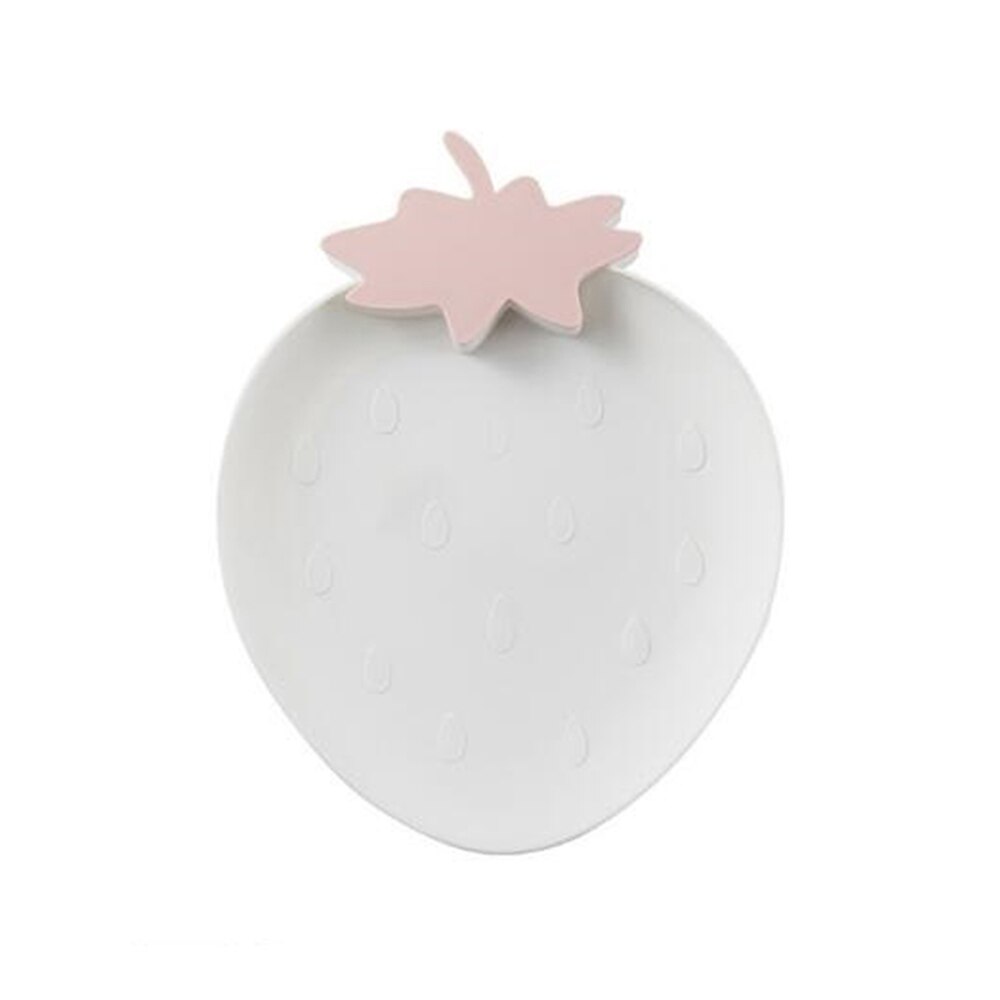 W kształcie truskawki owoce taca gastronomiczna 21*27CM salon na cukierki przekąnarty talerz suchy talerz z tworzywa sztucznego prosty deser talerz robić serwowania: 03