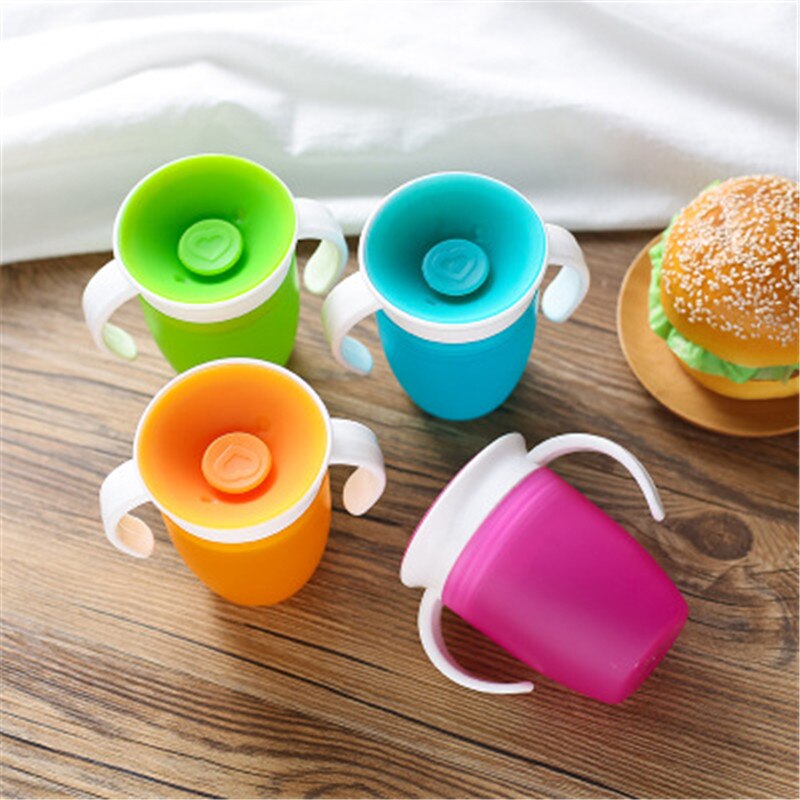 Babybekers magische leer babyvoeding drinkfles lekvrije kinderwaterfles 240ml leerbabyfles met handvat