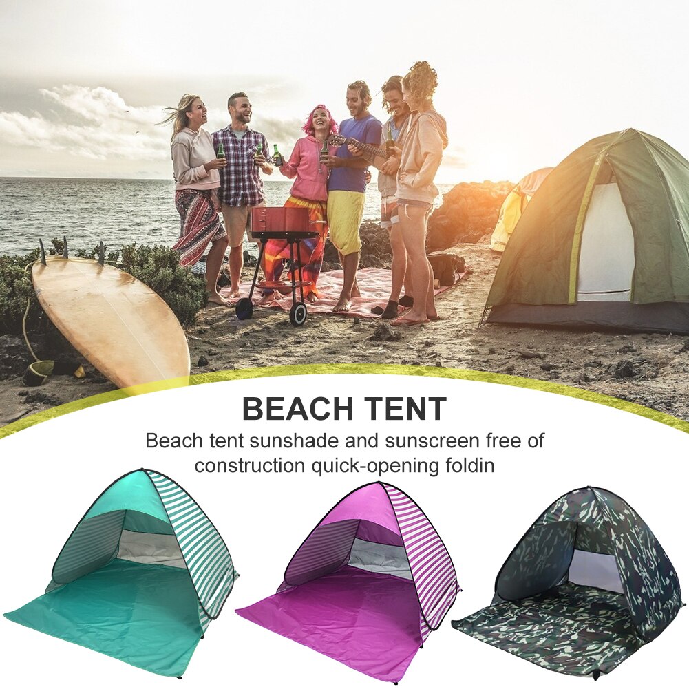 Beach Tent Automatic Instant Lightweight Outdoor UV Protection Camping Fishing Tent Cabana Sun Shelter Beach Shelter