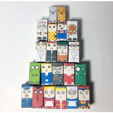 Cut Fold Paste Set di attività Robot fai-da-te 30 Robot 5cm 474481689