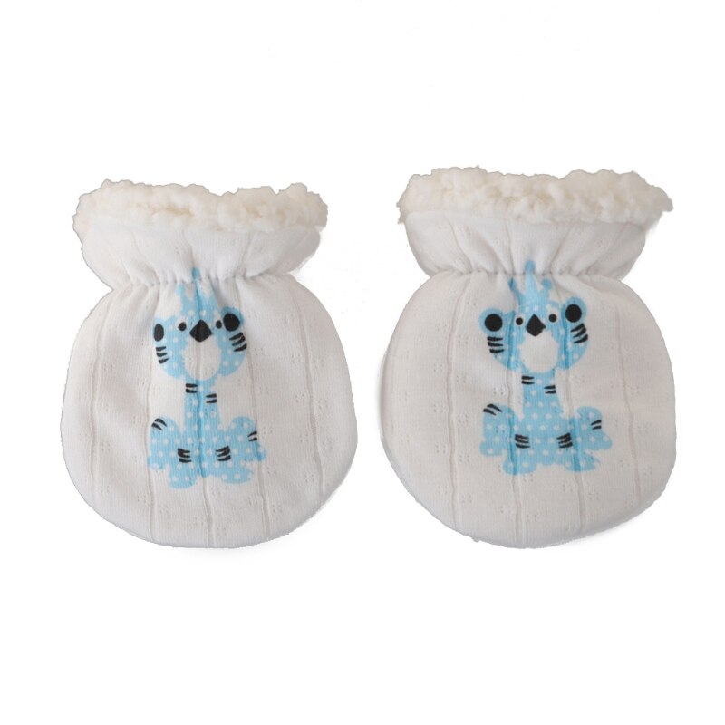 Guantes cálidos de invierno para bebés, manoplas de lana gruesas antiarañazos para niños y niñas de 0 a 6 meses: BL-3