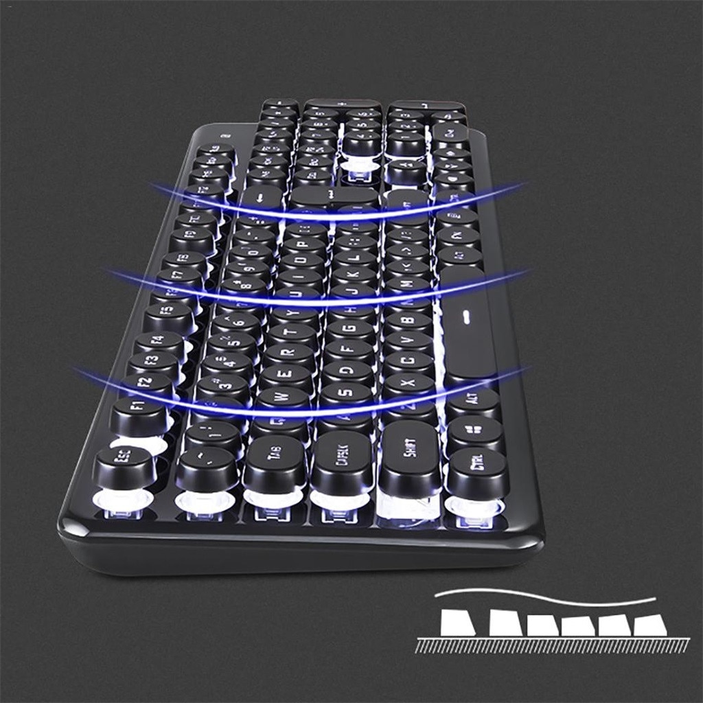 Rechargeable Wireless Mechanical Keyboard and Mouse Set 2.4G Optical Gaming set For Laptop Computer PC Gamer 20j4